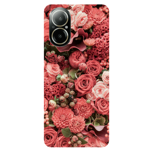 Realme C67 Rose festival Transparent Silicone TPU Θήκη