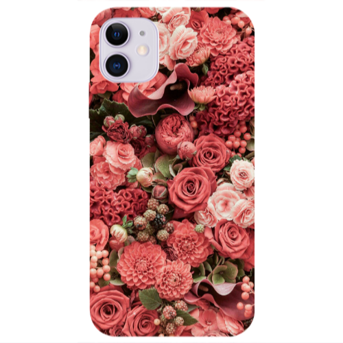 Apple iPhone 11  Rose festival Transparent Silicone TPU Θήκη