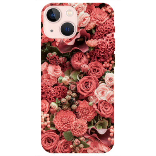 Apple iPhone 13 Rose festival Transparent Silicone TPU Θήκη