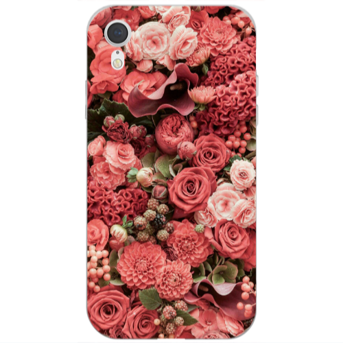 Apple iPhone Xr Rose festival Transparent Silicone TPU Θήκη