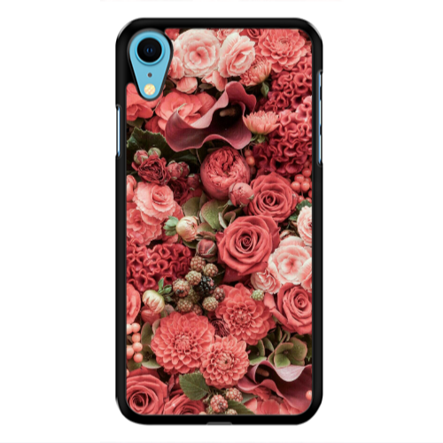 Apple iPhone Xr Rose festival Black Glossy Θήκη