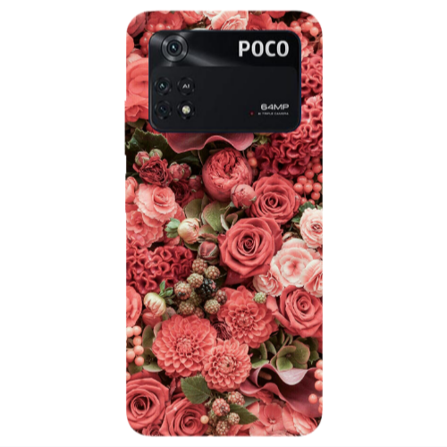 Xiaomi Poco M4 Pro 4G Rose festival Transparent Silicone TPU Θήκη