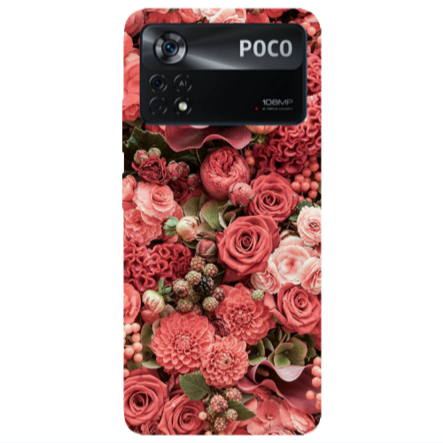 Xiaomi Poco X4 Pro Rose festival Transparent Silicone TPU Θήκη
