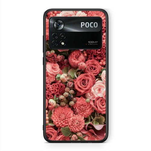 Xiaomi Poco X4 Pro Rose festival Black Glossy Θήκη