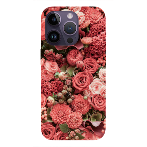 Apple iPhone 14 Pro  Rose festival Transparent Silicone TPU Θήκη