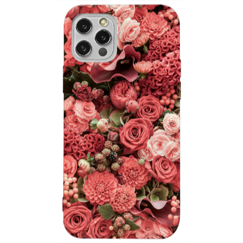 Apple iPhone 12 Pro Rose festival Transparent Silicone TPU Θήκη