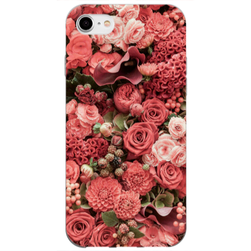 Apple iPhone 7 Rose festival Transparent Silicone TPU Θήκη