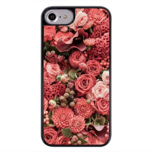 Apple iPhone 7 Rose festival Black Glossy Θήκη