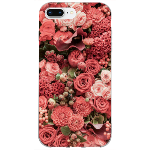 Apple iPhone 7 Plus Rose festival Transparent Silicone TPU Θήκη
