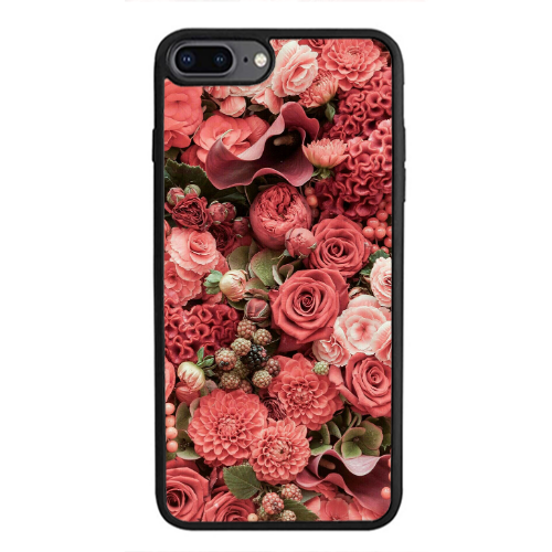 Apple iPhone 7 Plus Rose festival Black Glossy Θήκη