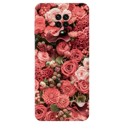 Xiaomi Redmi Note 9S Rose festival Transparent Silicone TPU Θήκη