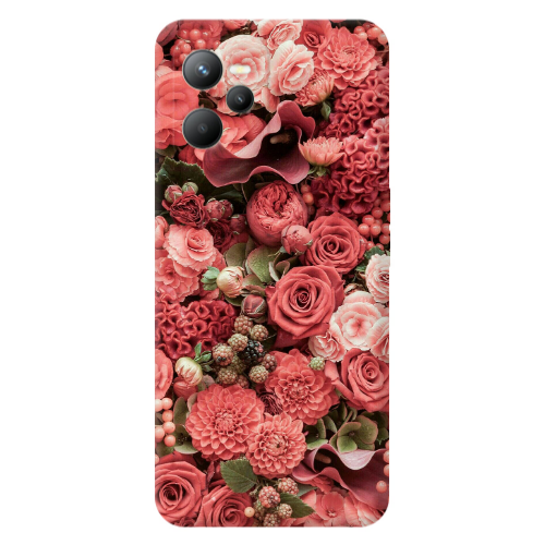 Realme C35 Rose festival Transparent Silicone TPU Θήκη