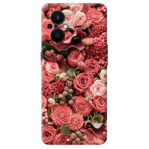 Oppo Reno 7 Lite Rose festival Transparent Silicone TPU Θήκη
