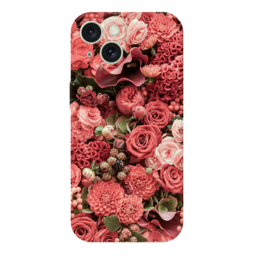 Apple iPhone 15 Plus Rose festival Transparent Silicone TPU Θήκη