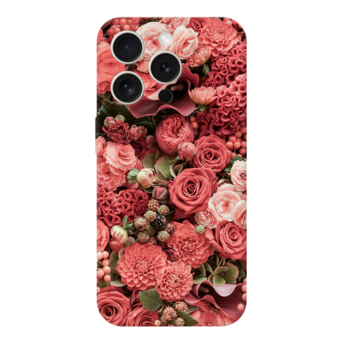 Apple iPhone 15 Pro Max Rose festival Transparent Silicone TPU Θήκη