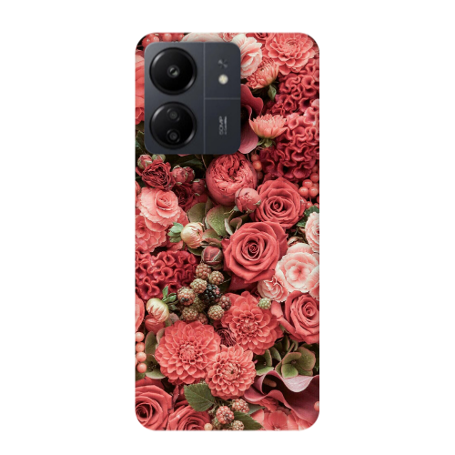 Xiaomi Redmi 13C Rose festival Transparent Silicone TPU Θήκη