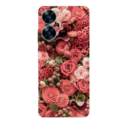 Realme C55 Rose festival Transparent Silicone TPU Θήκη