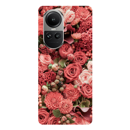 Oppo Reno10 5G Rose festival Transparent Silicone TPU Θήκη