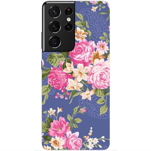 Samsung S21 Ultra Mixed roses Transparent Silicone TPU Θήκη