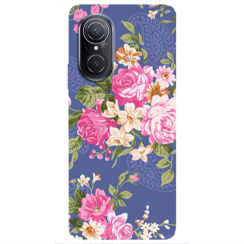 Huawei Nova 9 SE Mixed roses Transparent Silicone TPU Θήκη