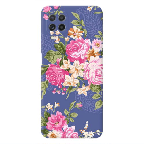 Samsung A22 4G Mixed roses Transparent Silicone TPU Θήκη