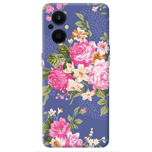 Oppo Reno 7 Lite Mixed roses Transparent Silicone TPU Θήκη