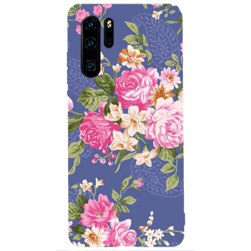 Huawei P30 Pro Mixed roses Transparent Silicone TPU Θήκη
