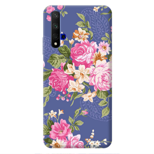 Huawei Nova 5 T Mixed roses Transparent Silicone TPU Θήκη