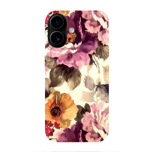Apple Iphone 16 plus Daisies and roses Transparent Silicone TPU Θήκη