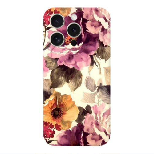 Apple Iphone 16 Pro Max Daisies and roses Transparent Silicone TPU Θήκη