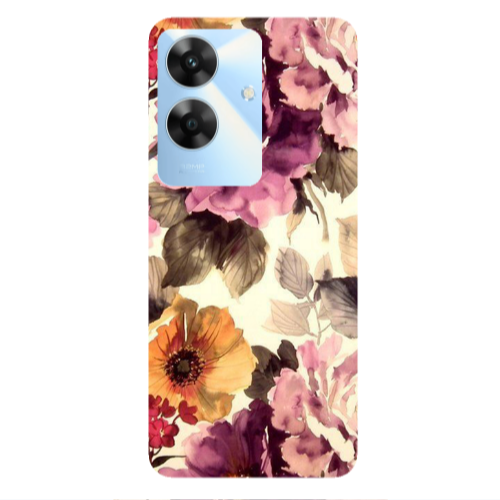 Realme Note 60 Daisies and roses Transparent Silicone TPU Θήκη