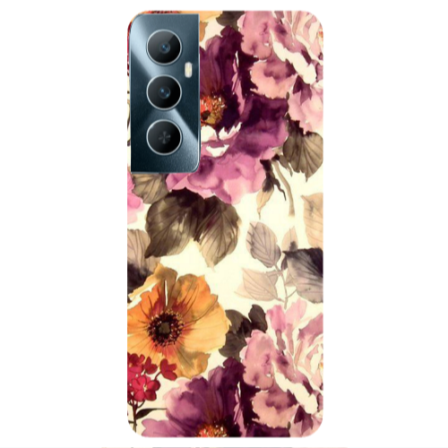 Realme C65 Daisies and roses Transparent Silicone TPU Θήκη