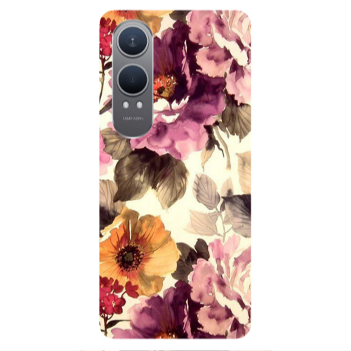 Oneplus Nord Ce 4 lite Daisies and roses Transparent Silicone TPU Θήκη
