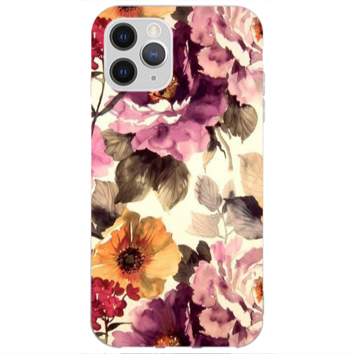 Apple iPhone 13 Pro Max Daisies and roses Transparent Silicone TPU Θήκη