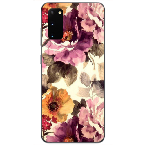 Samsung S20 Daisies and roses Transparent Silicone TPU Θήκη