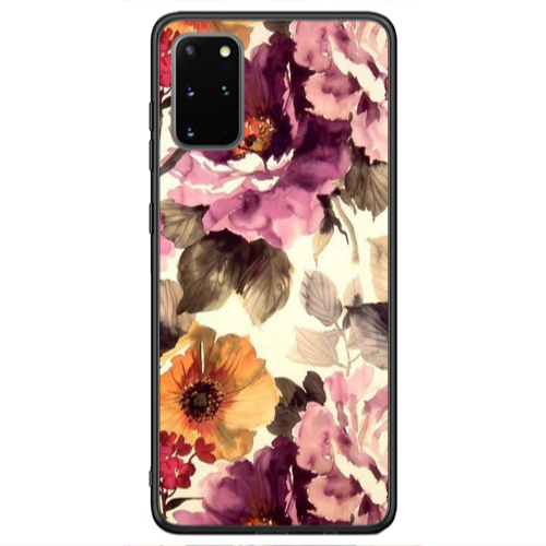 Samsung S20 Daisies and roses Black Glossy Θήκη