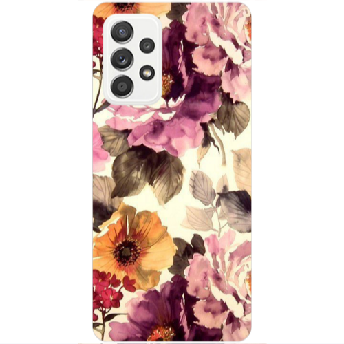 Samsung A53 Daisies and roses Transparent Silicone TPU Θήκη