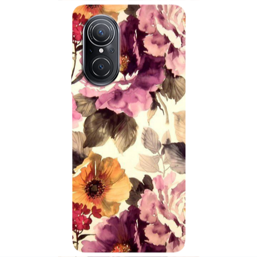 Huawei Nova 9 SE Daisies and roses Transparent Silicone TPU Θήκη