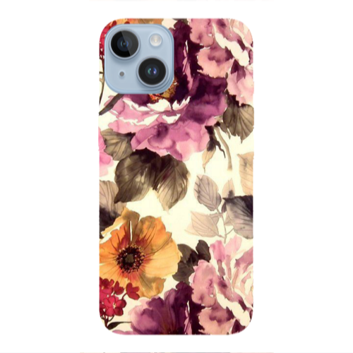 Apple iPhone 14  Daisies and roses Transparent Silicone TPU Θήκη