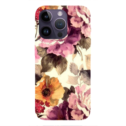 Apple iPhone 14 Pro  Daisies and roses Transparent Silicone TPU Θήκη
