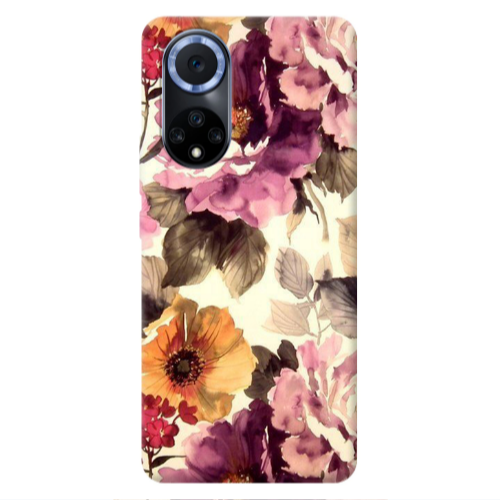 Huawei Nova 9 Daisies and roses Transparent Silicone TPU Θήκη