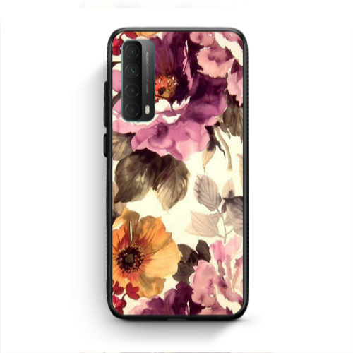 Huawei P Smart 2021 Daisies and roses Black Glossy Θήκη