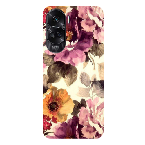 Honor 90 Lite 5G Daisies and roses Transparent Silicone TPU Θήκη