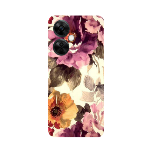 Oneplus Nord CE 3 Lite 5G Daisies and roses Transparent Silicone TPU Θήκη