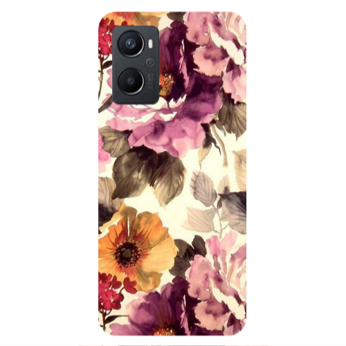 Oppo A 96 Daisies and roses Transparent Silicone TPU Θήκη