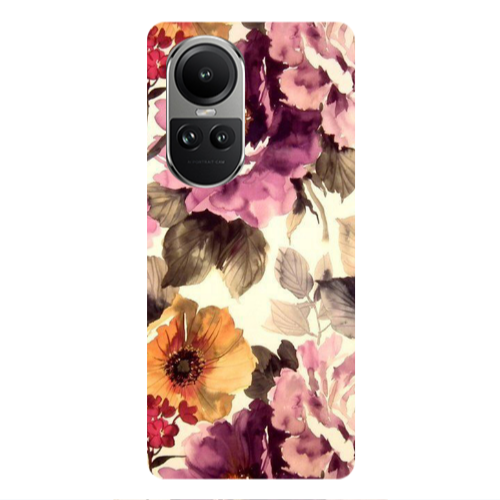 Oppo Reno10 5G Daisies and roses Transparent Silicone TPU Θήκη