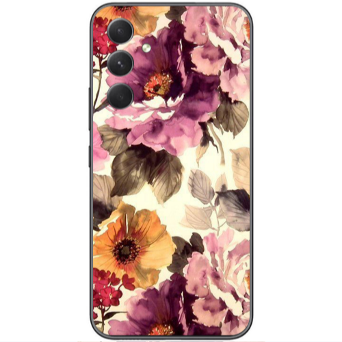 Samsung Galaxy A25 Daisies and roses Transparent Silicone TPU Θήκη