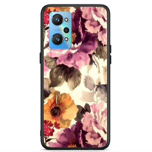 Realme Gt Neo 2 Daisies and roses Black Glossy Θήκη