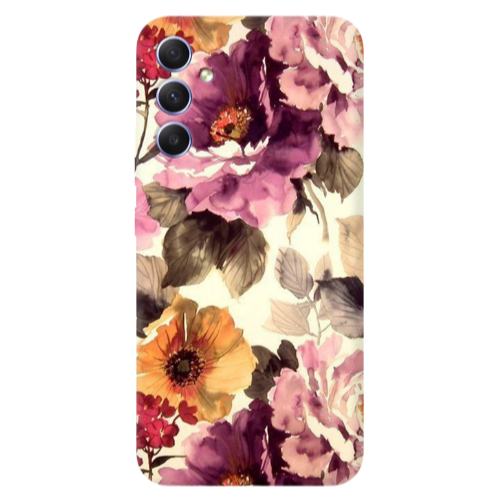 Samsung A16 Daisies and roses Transparent Silicone TPU Θήκη