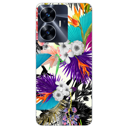 Realme Note 50 Sea flowers Transparent Silicone TPU Θήκη
